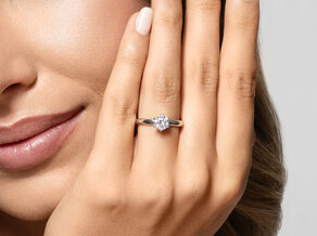 Anello di Fidanzamento Classic 6 in 14K oro giallo con diamante 0,75ct H/SI