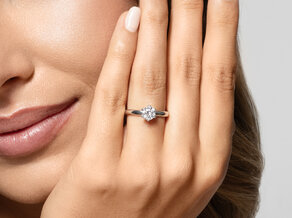 Anello di Fidanzamento Classic 6 in 14K oro giallo con diamante 0,75ct G/SI