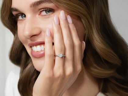 Anello di Fidanzamento Classic 6 in 14K oro giallo con diamante 0,75ct H/SI