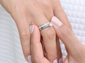 Anello di Fidanzamento Classic 6 in 14K oro bianco con diamante 0,75ct H/SI