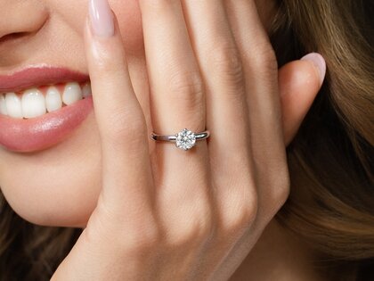Anello di Fidanzamento Classic 6 in 18K oro rosa con diamante 1,00ct G/VS