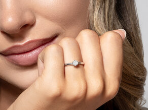 Anello di Fidanzamento Classic 6 in 9K oro rosa con diamante 0,25ct G/SI