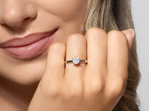 Anello di Fidanzamento Classic 6 in 18K oro bianco con diamante 0,50ct D/IF