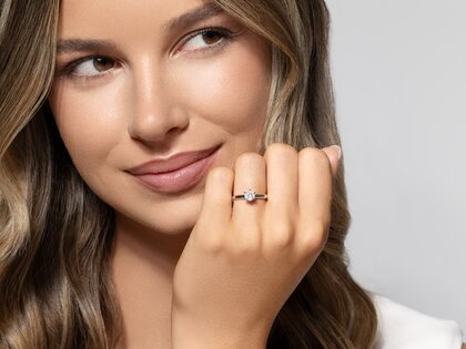 Anello di Fidanzamento Classic 6 in 18K oro bianco con diamante 0,50ct D/IF