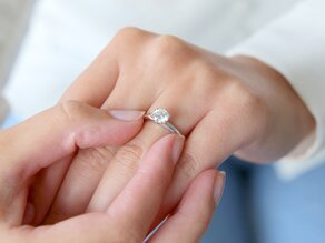 Anello di Fidanzamento Classic 6 in 14K oro bianco con diamante 0,75ct H/SI