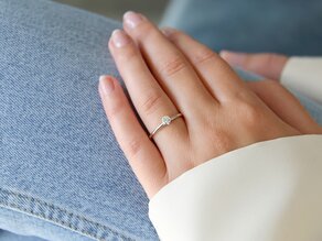 Anello di Fidanzamento Classic 6 in 14K oro bianco con diamante 0,20ct H/SI