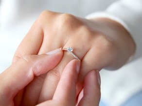 Anello di Fidanzamento Classic 6 in 9K oro bianco con diamante 0,25ct H/SI