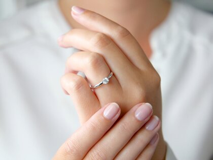 Anello di Fidanzamento Classic 6 in 14K oro bianco con diamante 0,40ct G/SI