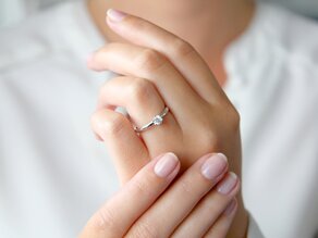 Anello di Fidanzamento Classic 6 in 14K oro bianco con diamante 0,40ct G/SI