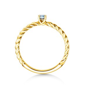 Anello di Fidanzamento Classic Loop in 9K oro giallo con diamante 0,10ct H/SI