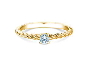Anello di Fidanzamento Classic Loop in 9K oro giallo con diamante 0,15ct H/SI