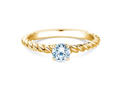 Anello di Fidanzamento Classic Loop in 9K oro giallo con diamante 0,30ct H/SI