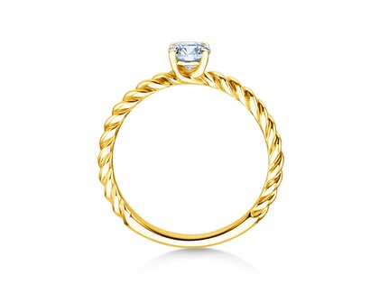 Anello di Fidanzamento Classic Loop in 9K oro giallo con diamante 0,30ct H/SI