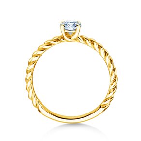 Anello di Fidanzamento Classic Loop in 9K oro giallo con diamante 0,30ct H/SI