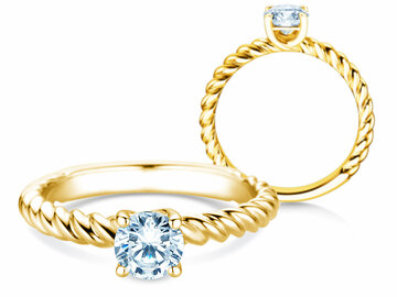 Anello di Fidanzamento Classic Loop in 9K oro bianco con diamante 1,00ct H/SI
