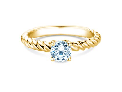 Anello di Fidanzamento Classic Loop in 14K oro giallo con diamante 0,75ct G/SI