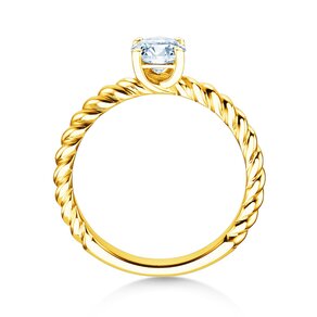 Anello di Fidanzamento Classic Loop in 14K oro giallo con diamante 0,75ct G/SI