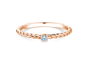 Anello di Fidanzamento Classic Loop in 9K oro rosa con diamante 0,05ct G/SI