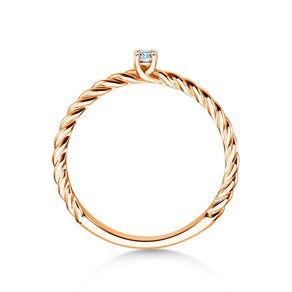 Anello di Fidanzamento Classic Loop in 9K oro rosa con diamante 0,05ct G/SI