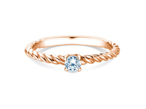 Anello di Fidanzamento Classic Loop in 9K oro rosa con diamante 0,15ct G/SI