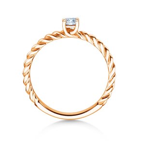 Anello di Fidanzamento Classic Loop in 9K oro rosa con diamante 0,15ct G/SI