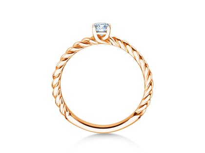 Anello di Fidanzamento Classic Loop in 9K oro rosa con diamante 0,25ct H/SI