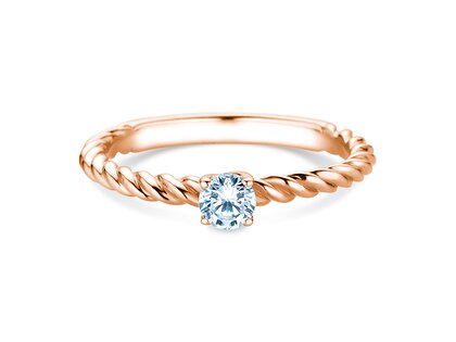 Anello di Fidanzamento Classic Loop in 9K oro rosa con diamante 0,25ct H/SI