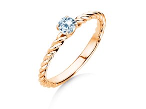 Anello di Fidanzamento Classic Loop in 9K oro rosa con diamante 0,25ct H/SI