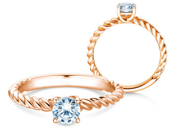 Anello di Fidanzamento Classic Loop in 9K oro bianco con diamante 0,50ct H/SI