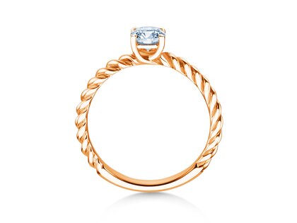 Anello di Fidanzamento Classic Loop in 9K oro rosa con diamante 0,50ct H/SI
