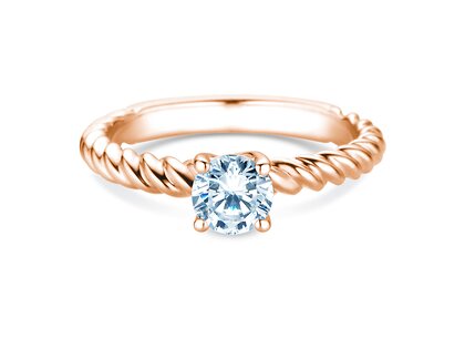 Anello di Fidanzamento Classic Loop in 9K oro rosa con diamante 1,00ct H/SI