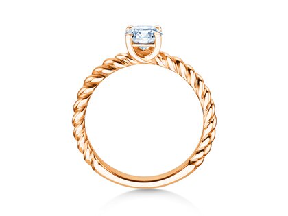 Anello di Fidanzamento Classic Loop in 9K oro rosa con diamante 1,00ct H/SI