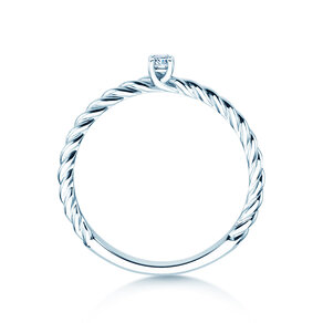 Anello di Fidanzamento Classic Loop in argento 925/- con diamante 0,05ct H/SI
