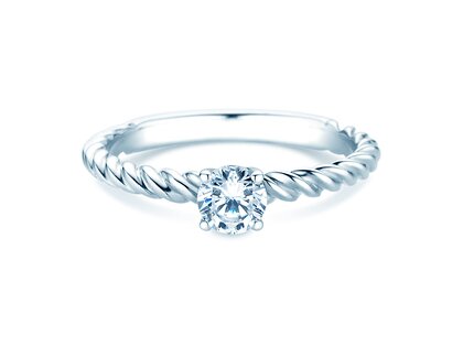 Anello di Fidanzamento Classic Loop in 9K oro bianco con diamante 0,30ct H/SI