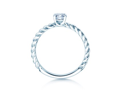 Anello di Fidanzamento Classic Loop in 9K oro bianco con diamante 0,30ct H/SI