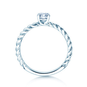 Anello di Fidanzamento Classic Loop in 9K oro bianco con diamante 0,30ct H/SI