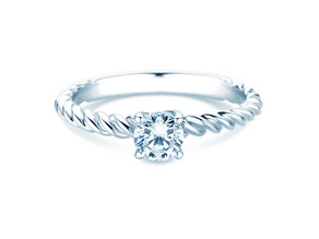 Anello di Fidanzamento Classic Loop in 9K oro bianco con diamante 0,50ct H/SI