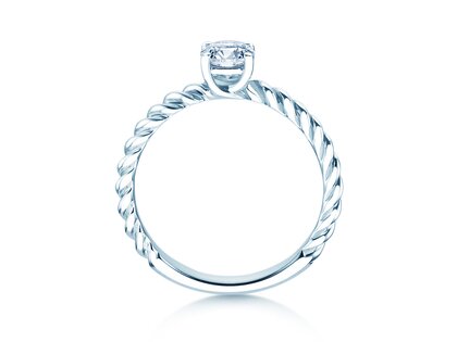 Anello di Fidanzamento Classic Loop in 9K oro bianco con diamante 0,50ct H/SI