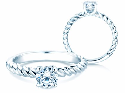 Anello di Fidanzamento Classic Loop in 14K oro bianco con diamante 1,00ct G/SI