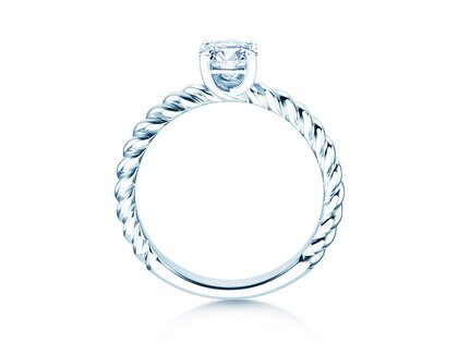 Anello di Fidanzamento Classic Loop in 18K oro bianco con diamante 0,60ct H/SI