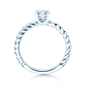 Anello di Fidanzamento Classic Loop in 18K oro bianco con diamante 0,60ct H/SI