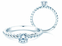 Anello di Fidanzamento Classic Loop in 18K oro bianco con diamante 0,50ct G/SI