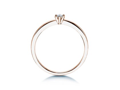 Anello di Fidanzamento Classic Petite in 14K oro rosa con diamante 0,07ct G/SI