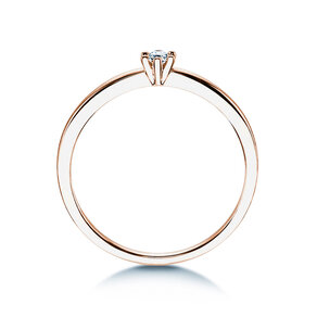 Anello di Fidanzamento Classic Petite in 14K oro rosa con diamante 0,07ct G/SI