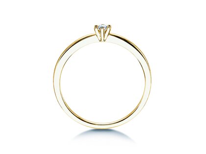 Anello di Fidanzamento Classic Petite in oro giallo