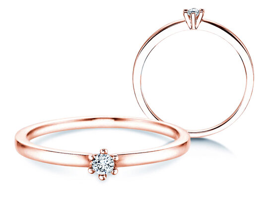 Anello di Fidanzamento Classic Petite in oro rosa