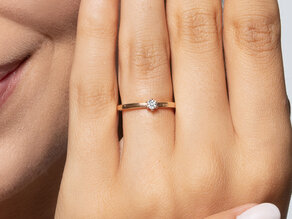 Anello di Fidanzamento Classic Petite in 14K oro rosa con diamante 0,07ct G/SI