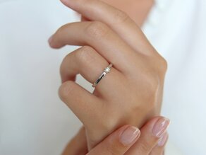 Anello di Fidanzamento Classic Petite in 14K oro bianco con diamante 0,09ct G/SI