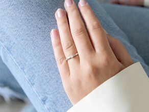 Anello di Fidanzamento Classic Petite in 14K oro bianco con diamante 0,09ct G/SI