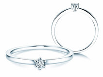 Anello di Fidanzamento Classic Petite in 14K oro bianco con diamante 0,07ct G/SI